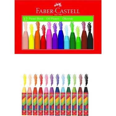 Faber-Castell Karton Kutu Pastel Boya 12 Renk ve Boyama Fiyatı