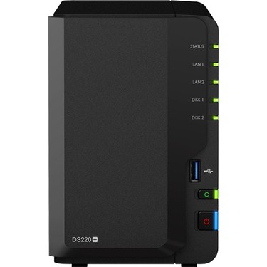 SYNOLOGY DS220+ 2 YUVALI KİŞİSEL BULUT NAS SİSTEMİ (DİSKSİZ) Fiyatı