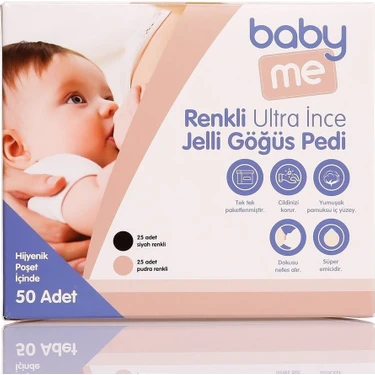 Baby Me Renkli Ultra Ince Jelli Göğüs Pedi