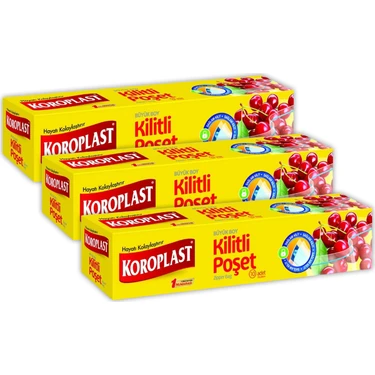 Koroplast Kilitli Poşet Büyük Boy 26X28 cm 10 Adet -