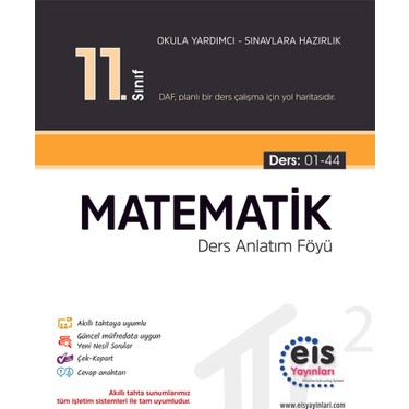 Eis Yayınları 11. Sınıf Matematik 2020 Kitabı ve Fiyatı