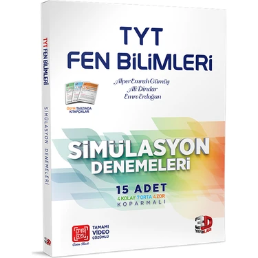 3D Yayınları TYT Fen Bilimleri 15'li Simülasyon Denemeleri Tamamı Video