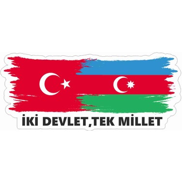 Sticker Atolyesi Turkiye Azerbaycan Bayrak Sticker Fiyati