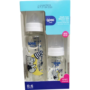 Wee Baby Klasik Cam Biberon Seti 250 ml ve 125 ml BPA İçermeyen 2