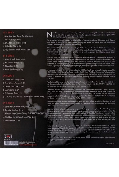 Nina Simone / My Baby Just Cares For Me (2 Şeffaf Lp) (Plak)