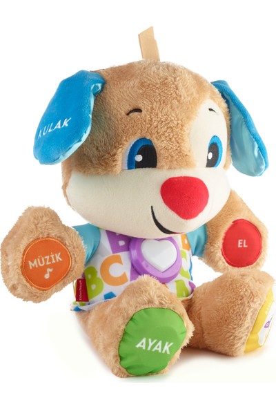 Fisher-Price Eğlen & Öğren Yaşa Göre Gelişim Eğitici Köpekçik (Türkçe) Sesli, Işıklı Oyun Arkadaşı, Mavi Fpn79