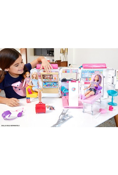 Barbie'nin Ambulansı, 60 Cm, Işıklı ve Sesli Frm19