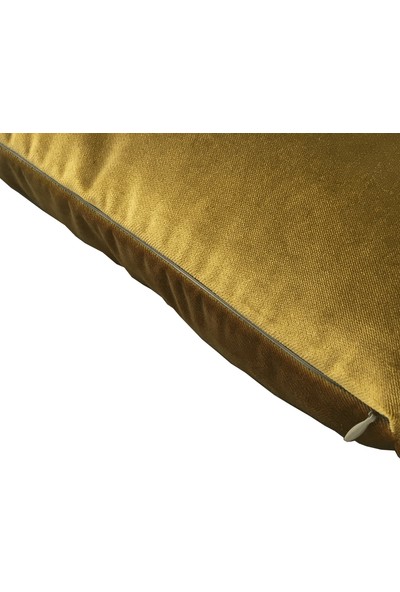 Arasta Design Kadife Kırlent Kılıfı Hardal Sarısı Düz Renk 45x45 cm