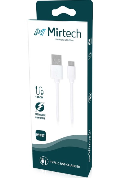 Mirtech Type-C Hızlı Şarj ve Data Kablosu 120CM