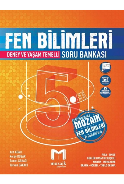 Mozaik Yayınları 5. Sınıf Fen Bilimleri Soru Bankası - Arif Adalı