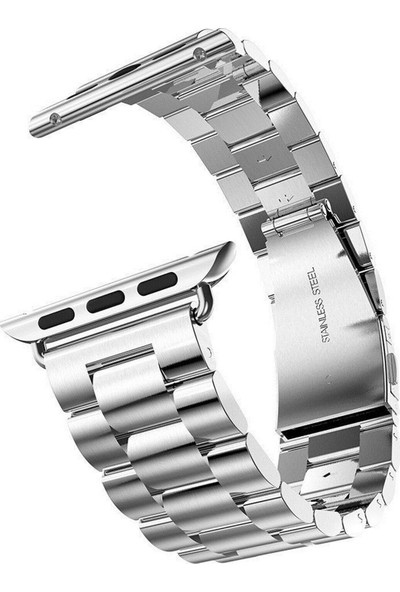 Arabulalaca Apple Watch Uyumlu 44MM Çelik Baklalı Kordon 44 mm Kayış Seri 4-5