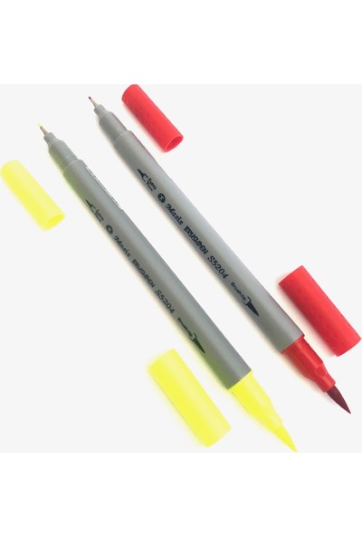 Masis Çift Uçlu Brush Pen Fineliner ve Fırça Uç 12'li