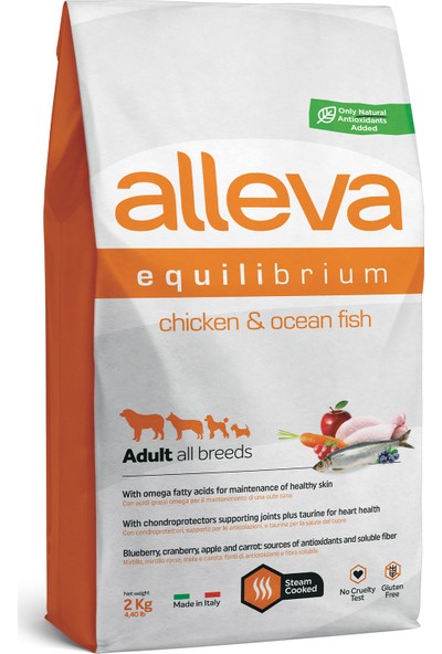 Alleva Equılıbrıum Tavuk & Balık Adult All Breeds 2kg
