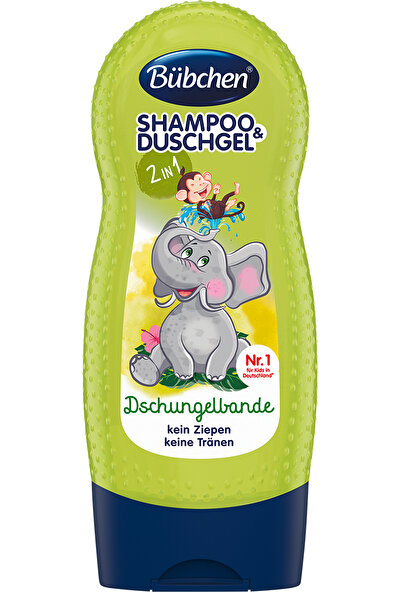 Bübchen Çocuk Şampuanı ve Duş Jeli Jungle Fever (Tropik Orman) 230ml