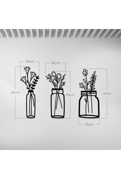 Metalium Concept Dekoratif Metal Duvar Tablosu Bahar Çiçekleri