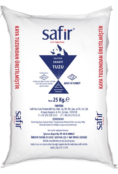 Safir Havuz Tuzu Tuz Kloru 25 kg
