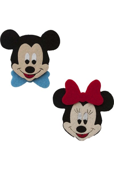 Toptan Keçe Mini Mouse ve Mickey Mouse Süsleri 6 Adet