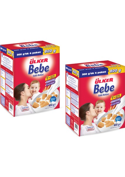 Bebe Biskuvisi 800 Gr 2 Adet