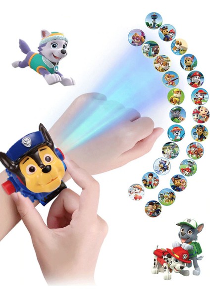 Paw Patrol Projeksiyon Saat Chase