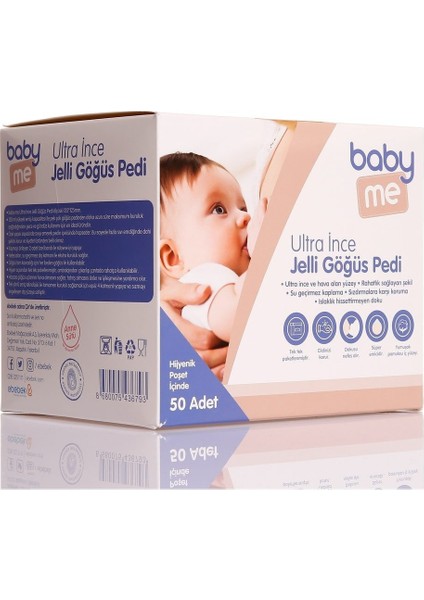 Baby&Me Ultra Ince Jelli Göğüs Pedi 50'li