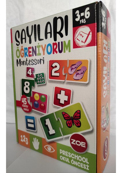 Sayıları Öğreniyorum Montessori Okul Öncesi Eğitici Oyun