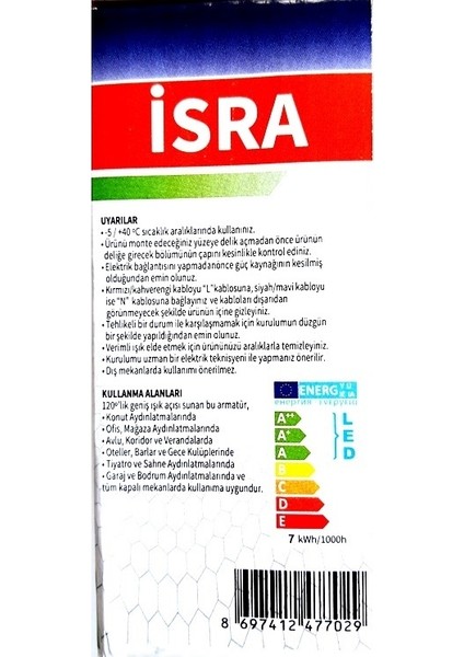 Spot 7W Cob Panel LED Tavan Armatürü