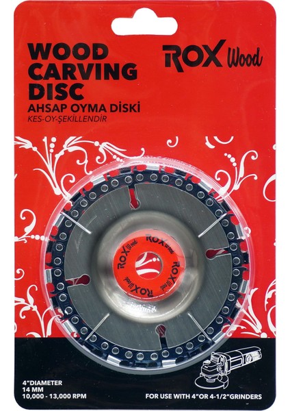 Wood Carving Disc Ahşap Işleme Oyma Diski 102 mm 22 Diş