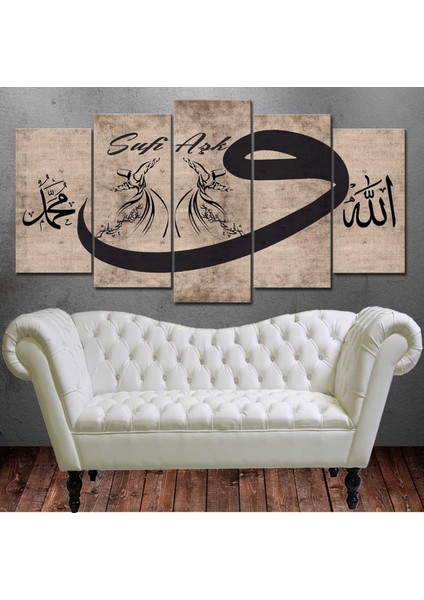 Vav10 Sufi Aşk Semazen Kanvas Tablo 80 x 125cm