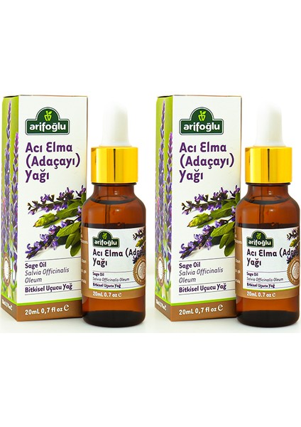 Acı Elma Yağı 20 + 20 ml 2'li Set