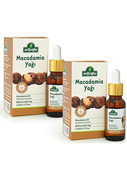 Macadamia Yağı 20 + 20 ml 2'li Set