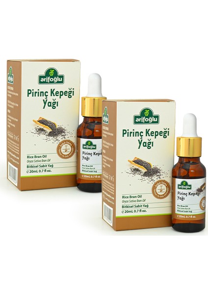 Pirinç Kepeği Yağı 20 + 20 ml 2'li Set