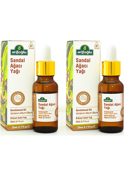 Sandal Ağacı Yağı 20 + 20 ml 2'li Set