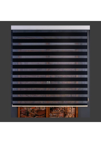 Aniper Zebra Perde Siyah Bamboo 80x200 cm