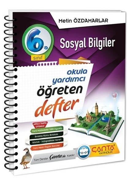 Çanta Yayınları 6. Sınıf Sosyal Bilgiler Öğreten Defter