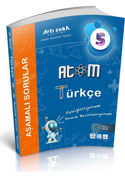 Artı Zeka Yayınları 5. Sınıf Atom Beceri Temelli Türkçe Aşamalı Soru Bankası