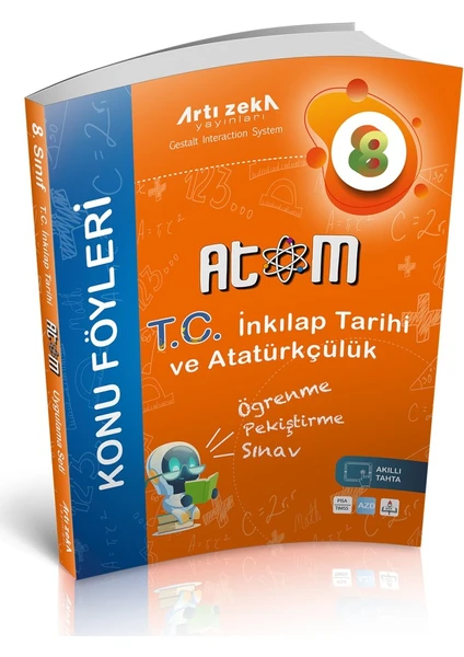 Artı Zeka Yayınları 8. Sınıf Atom Beceri Temelli T.c. Inkılap Tarihi Konu Uygulama Seti (Föyler)