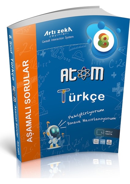 Artı Zeka Yayınları 8. Sınıf Atom Beceri Temelli Türkçe Aşamalı Soru Bankası