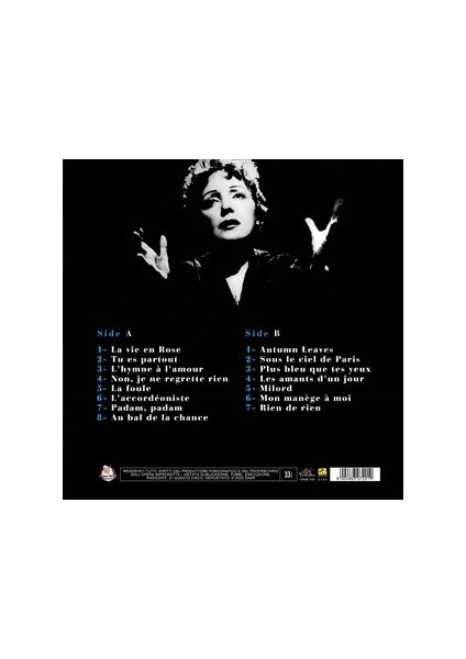 Edith Piaf - La Vie En Rose (Plak)