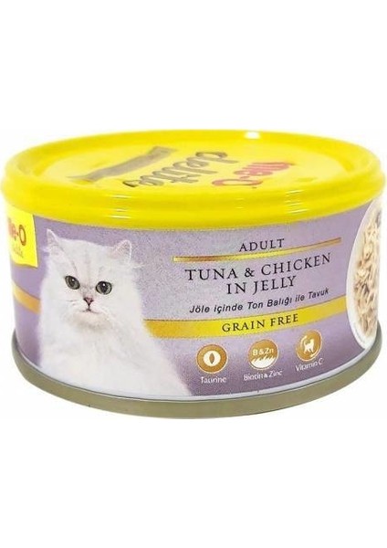 Me-O Delite Ton Balık ve Tavuklu Tahılsız Kedi Konservesi 80 gr