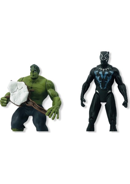 Hulk Figür Yeşil Dev ve Black Panter 2'si Bir Arada Kahramanlar fiyatları