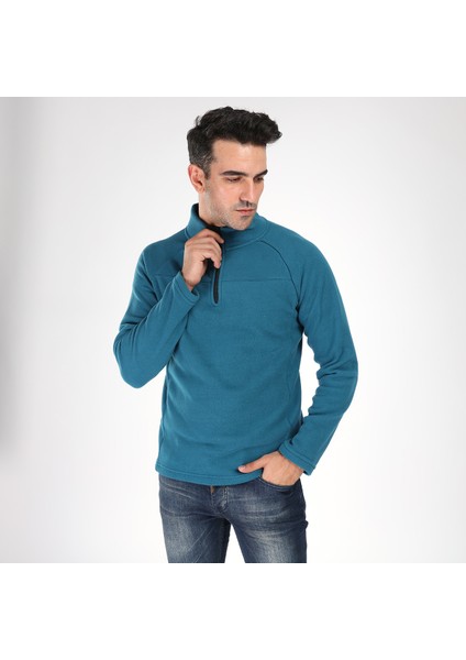 Erkek Yarım Fermuarlı Polar Cento687B Petrol modelleri