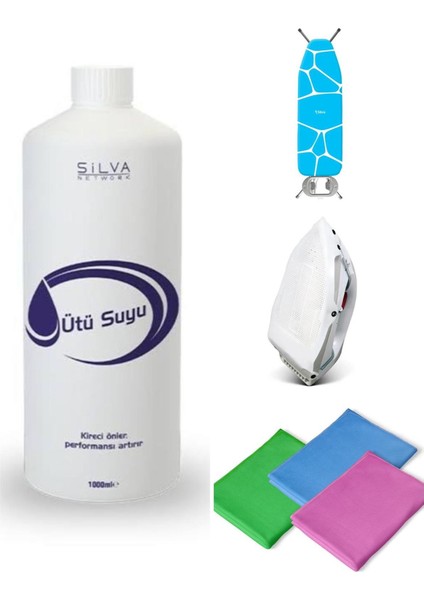 Silva Purimax Ütü Seti Turkuaz + Üçlü Cam Bezi