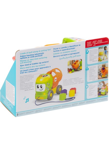 Fisher Price Eğitici Sevimli Kamyon Türkçe - Müzikli İtme Oyuncağı ve 4 Parçalı Şekil Yerleştirme GFY41