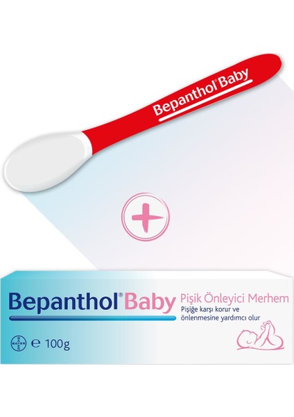Baby Pişik Merhemi 100gr ve Kirmizi Mama Kaşığı