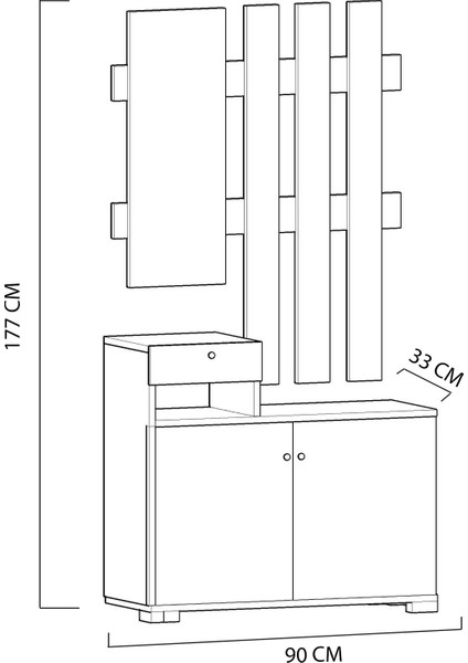 Orkide Vestiyer Portmanto Takımı - Beyaz fırsatları