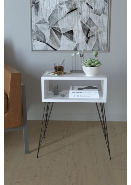 Elit Yan Sehpa - Beyaz