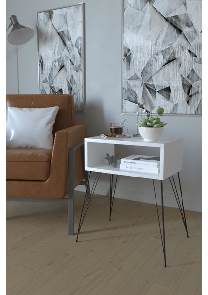 Elit Yan Sehpa - Beyaz fiyatları