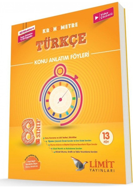 8. Sınıf Kronometre Türkçe Konu Bitirme Föyü