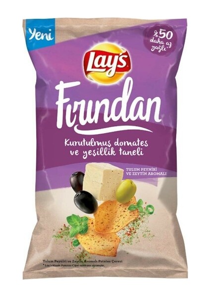 Fırından Tulum Peyniri Ve Zeytin Çeşnili Patates Cipsi Süper Boy 96 gr