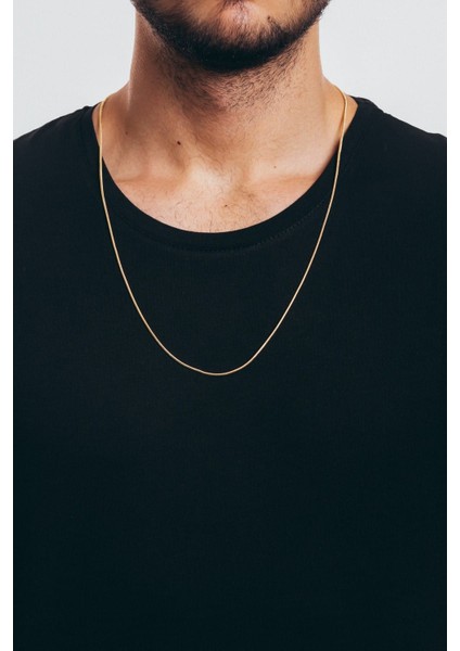 Erkek Zincir Gold Çelik Kolye